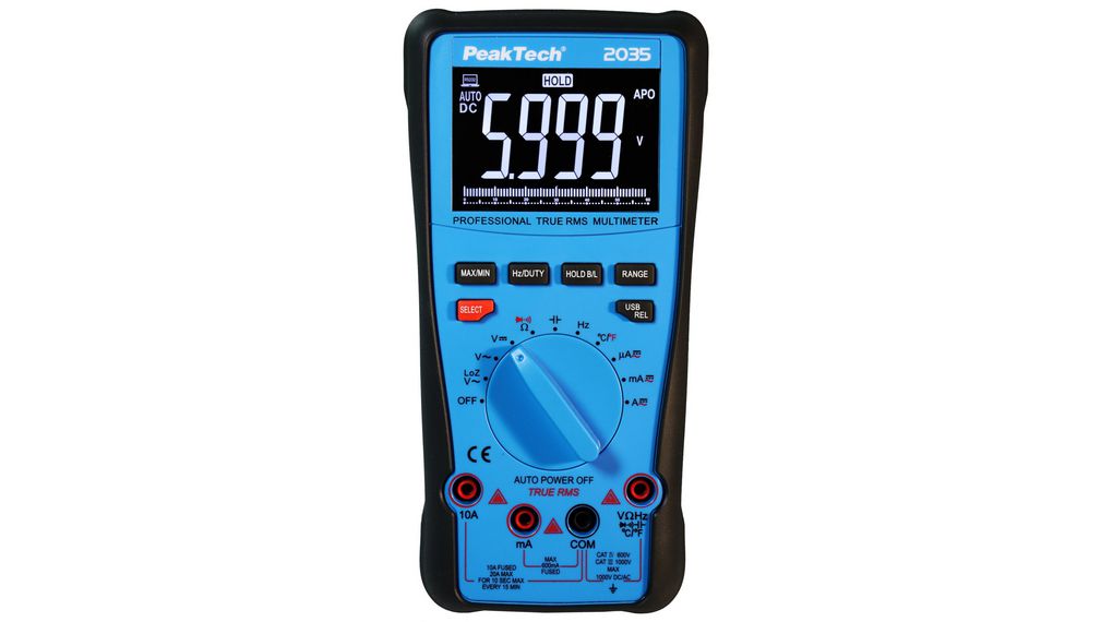 Digital Multimeter True-RMS 1kV 10A 20MHz 60MOhm 6000uF